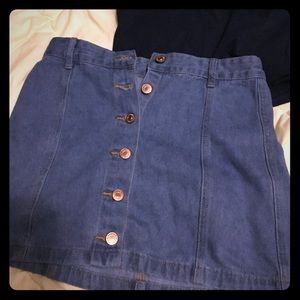 Mini jean skirt
